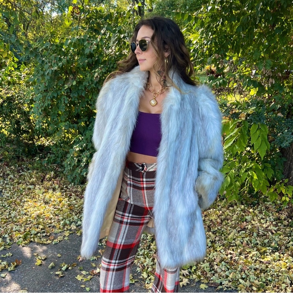 Vintage Faux Fox Fur Coat